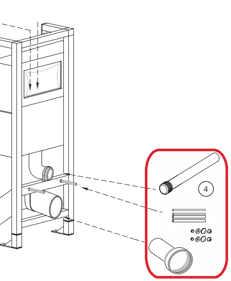 Kit paroi éloignée sur bâti WC - Jacob Delafon Réf. RTA063NF